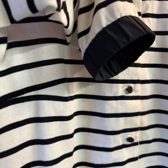 Marc Cain striped button up cotton knit jacket - N4 L - Picture 8 of 11